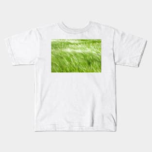 The wind blows across Barley - Yorkshire, UK Kids T-Shirt